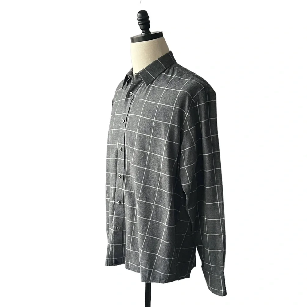 UNTUCKit Grey Flannel Windowpane Check | XXL - Picture 4 of 8